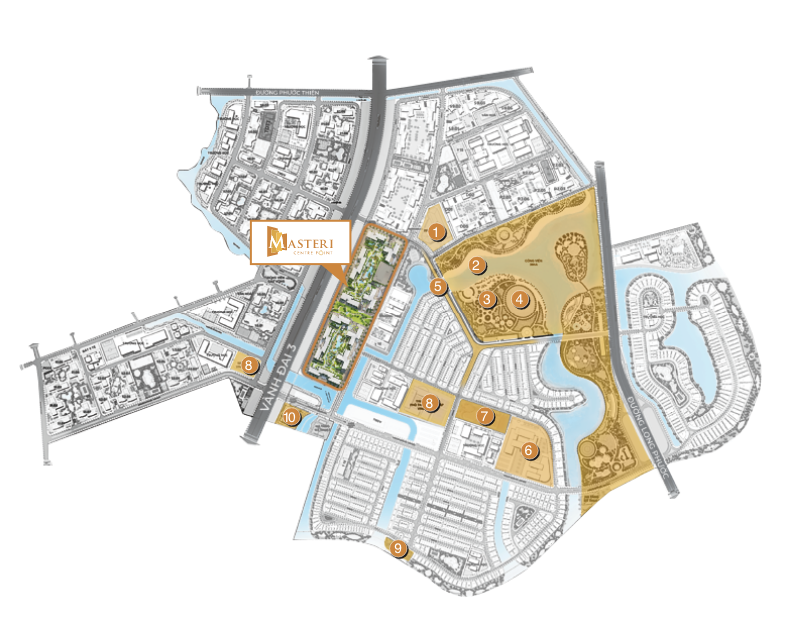 Mặt bằng tổng thể dự án Masteri Centre Point