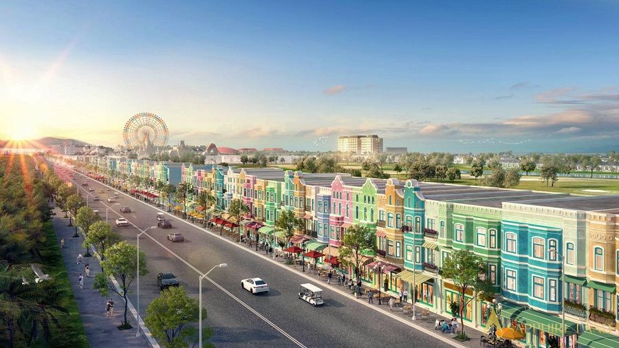 Phối cảnh Palma Town Phú Quốc khá đẹp và nổi tiếng