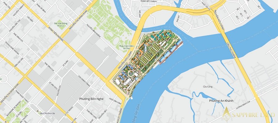 Grand Marina Sài Gòn nằm trong khu vực vị trí tuyệt vời