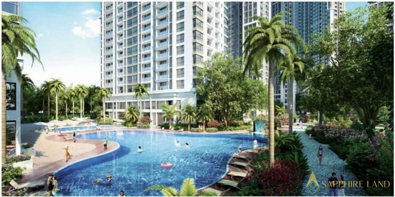 Hồ bơi khu vực dự án Grand Marina Sài Gòn