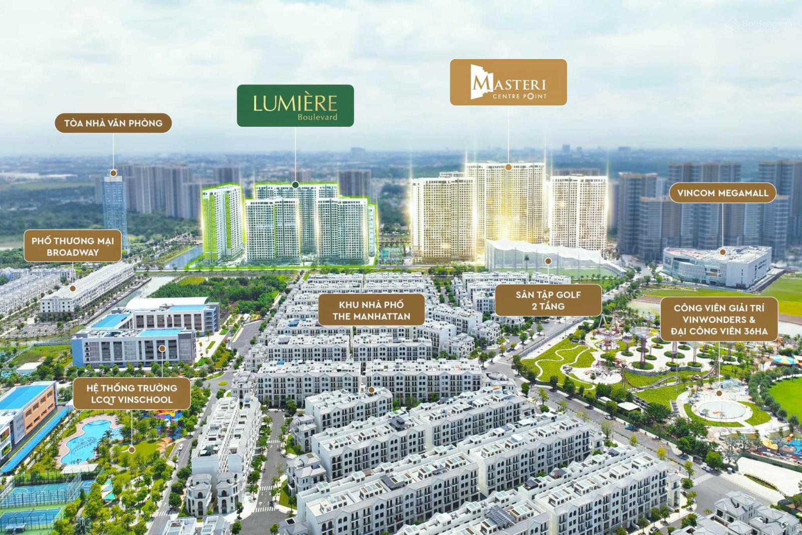 Masteri Centre Point sở hữu vị trí trung tâm tại Vinhomes Grand Park