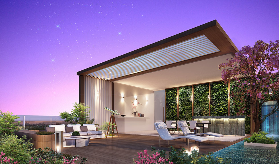 Penthouse được trang bị công nghệ thông minh mang lại sự thuận tiện cho cuộc sống